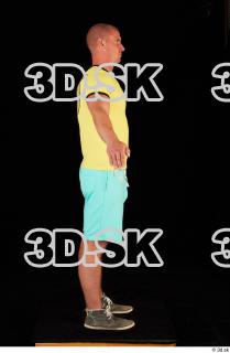 0015 Whole body yellow shirt turquoise shorts brown shoes of…